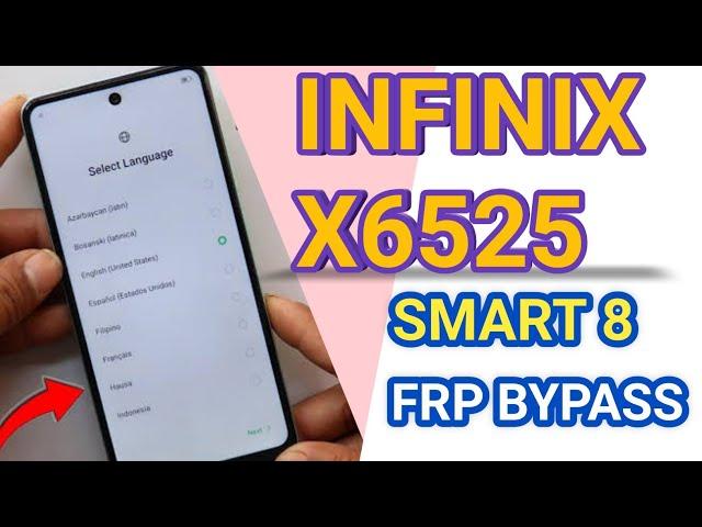 INFINIX X6525  SMART 8 ANDROID 13 FRP BYPASS NEW TRICK 2024