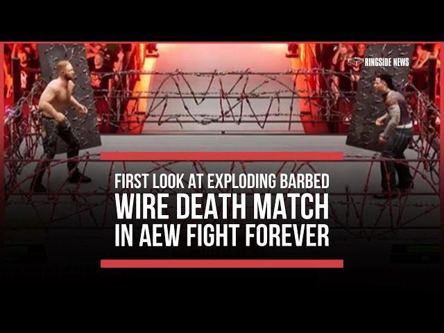 First Look At Exploding Barbed Wire Death Match In AEW Fight Forever