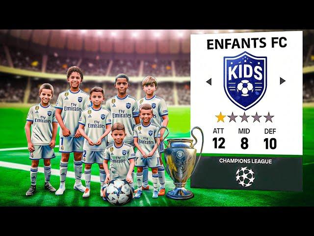 GAGNER la LIGUE DES CHAMPIONS avec UNE ÉQUIPE D'ENFANT sur FC25 !