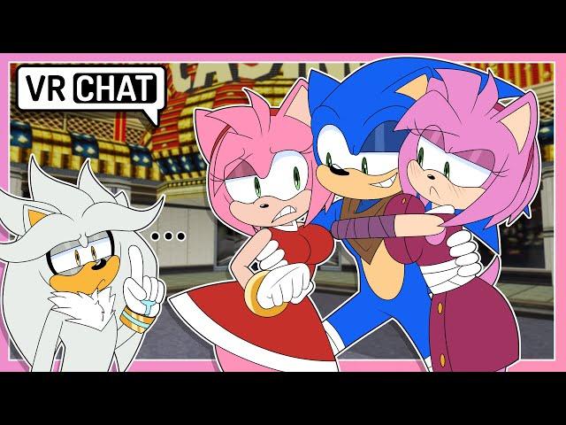 Boom Sonic Flirts With 2 Amys?! [Feat: Silver] (VR Chat)