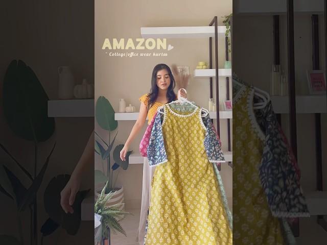 Amazon Office/College wear printed kurtas haul under ₹550 #amazonfinds #kurtahaul #youtubeshorts