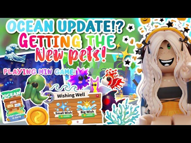 NEW OCEAN UPDATE!? GETTING THE NEW PETS & PLAYING THE MINIGAME! ️