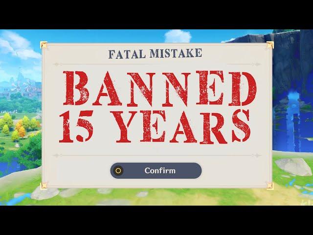 15 YEARS BAN after player "SKIPPING" Genshin Story Plot