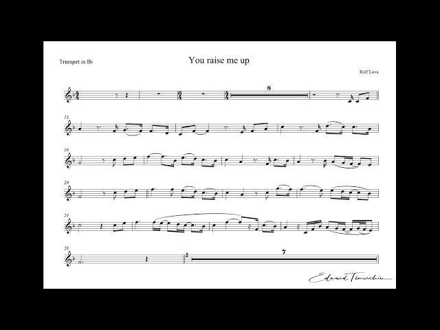 You raise me up - music sample & backing track (trumpet Bb)