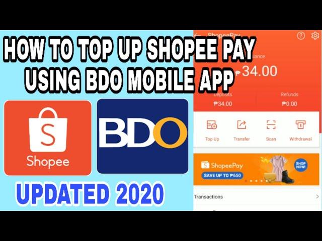 HOW TO TOP UP SHOPEE PAY USING BDO MOBILE APP | FUND TRANSFER TO SHOPEE