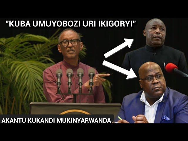 "KUBA UMUYOBOZI URI IKIGORYI"_H.E KAGAME ATUNGUYE ISI NDAYISHIMIYE NA TCHISEKEDI KABA// M23 NA FARDC