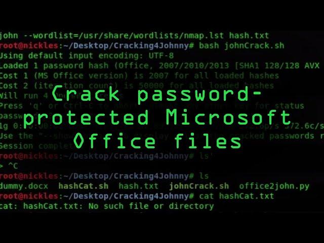 Crack Password-Protected Microsoft Office Files [Tutorial]