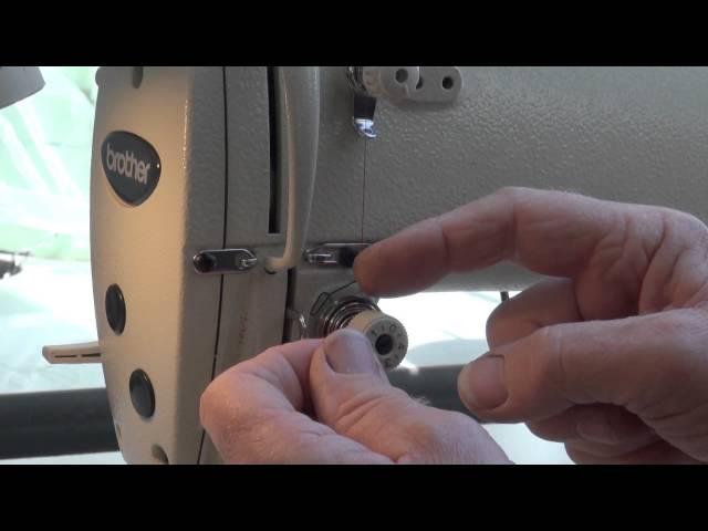 How to thread an industrial sewing machine, (top thread)
