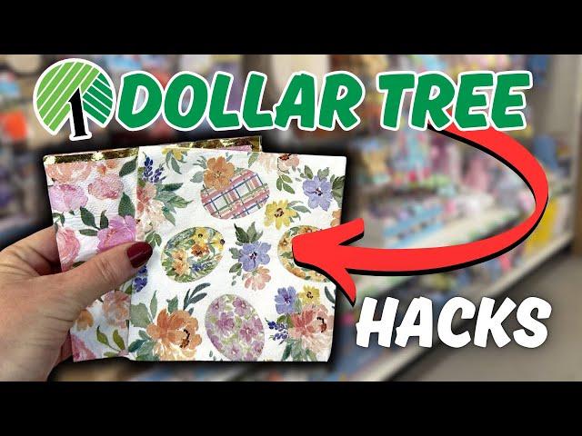 Brilliant Dollar Tree Napkin DIYs and Hacks For Spring And Easter