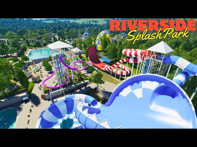 Planet Coaster 2 - Adding a New Area with 6 New Slides! Lifeguard Builds a Water Park Ep. 4