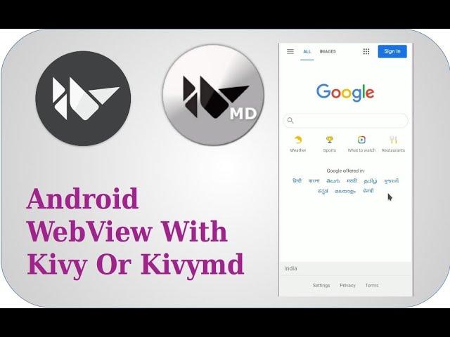 Android WebView with Kivy Or Kivymd ,Kivy Webbrowser #kivymd,#kivy,#python