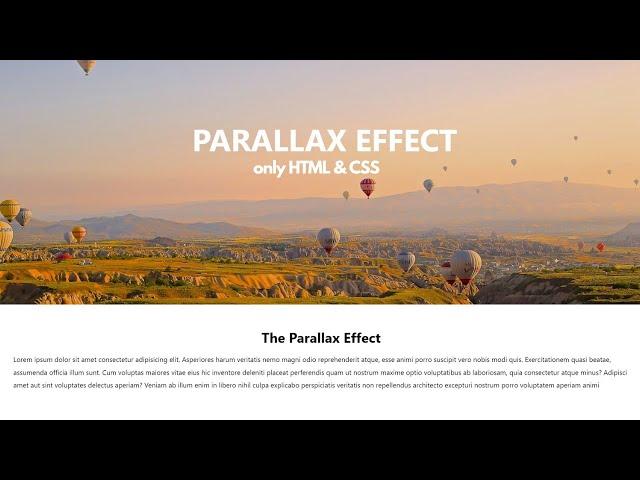 How to Make CSS Parallax Scrolling Effect | Parallax Effect CSS & HTML