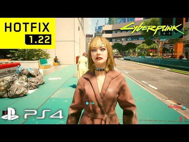 CYBERPUNK 2077 PATCH 1.22 HOTFIX PS4 Slim Gameplay Performance & Graphics (Night Walk in Night City)