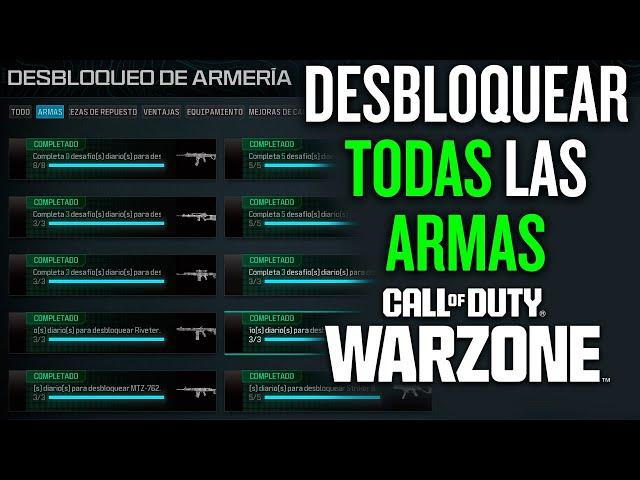 COMO DESBLOQUEAR TODAS las ARMAS y VENTAJAS de WARZONE 3 RÁPIDO!