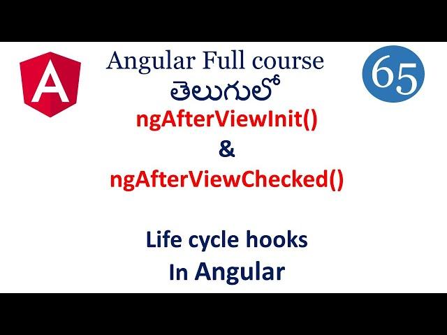 ng after view init and view checked  Lifecycle hook  in Angular | Angular lifecycle hooks | angular