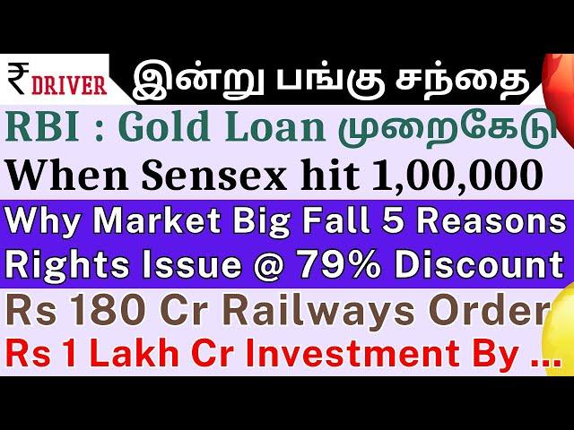 Tata Power | Tamil share market news | RBI Gold Loan | Airtel | RVNL | TCS | Vodafone Idea news