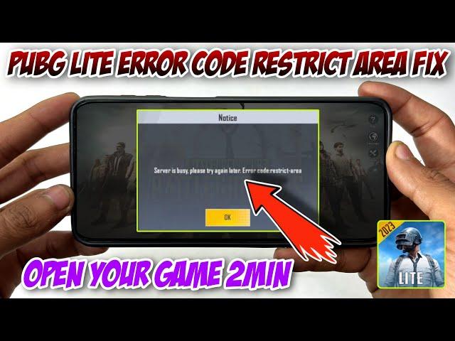 pubg lite server is busy please try again later error code restrict area 2024 | pubg server is busy