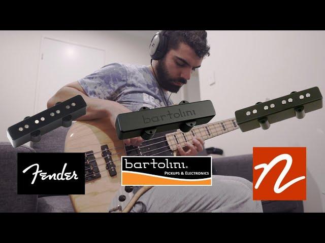 Jazz Bass Pickup Comparison (Nordstrand-Fender-Bartolini)