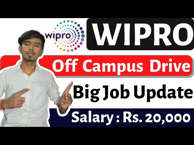 Wipro Off Campus Drive For 2021 Batch | Wipro Jobs For Freshers 2021