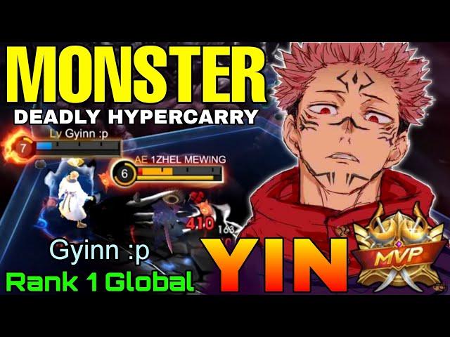 Monster Yin Deadly Hyper Carry - Top 1 Global Yin by Gyinn :p - Mobile Legends