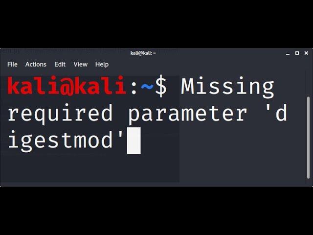 [SOLVED]| Missing required parameter 'digestmod'