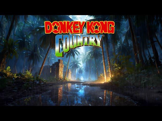 Donkey Kong Country Relaxing Music from Entire Series - With Tropical Rain Sounds