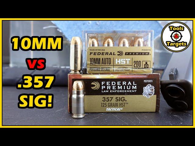 It Just Keeps on Winning!...Federal Premium HST .357 Sig vs 10mm Self-Defense AMMO test!