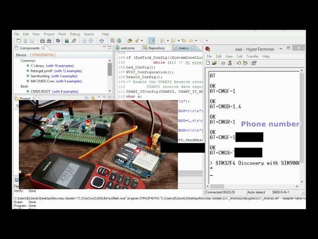 STM32F4 Discovery with SIM900A