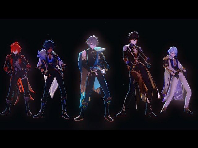 【MMD Genshin Impact】Roll'n Rock 【Alhaitham/Zhongli/Ayato/Kaeya/Diluc】