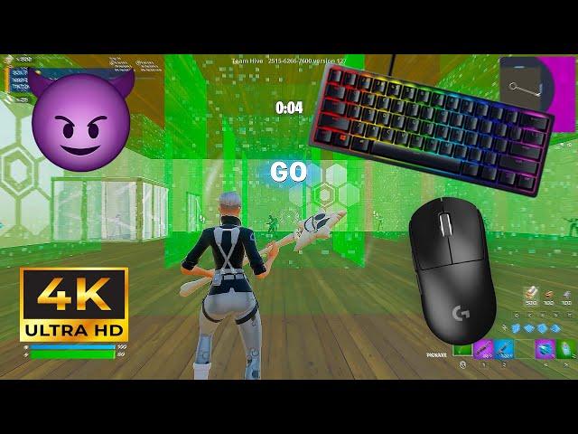 [4k 240 fps] Keyboard ASMR  Fortnite Box fights 