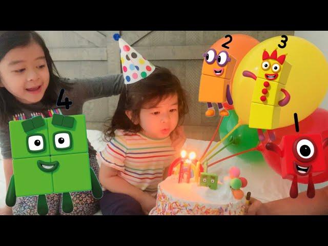 Gabby Turns 4 | A NumberBlocks Birthday Party | Baby Playful #FunMath #numberblocks