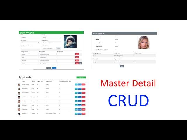 Master Detail Crud using ASP.NET 5 EF CORE CodeFirst