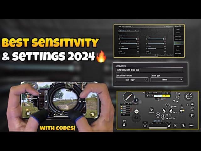 New Update 3.4Best Sensitivity Code + Control Settings Pubg Mobile/Bgmi Sensitivity 2024