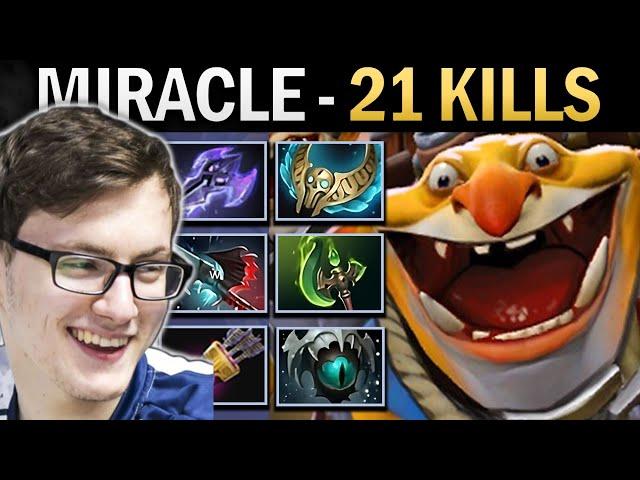 Techies Dota Gameplay Miracle with 21 Kills and Parasma