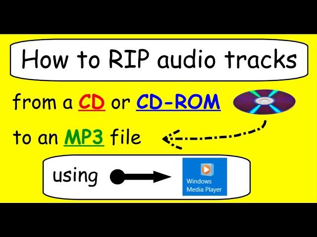 How to RIP audio tracks from any CD or CD-ROM using Windows Media Player.