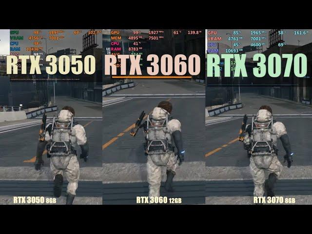 RTX 3050 vs RTX 3060 vs RTX 3070