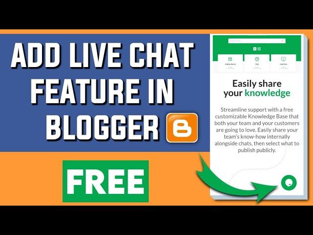 How to add live chat box on Blogger website Free widget