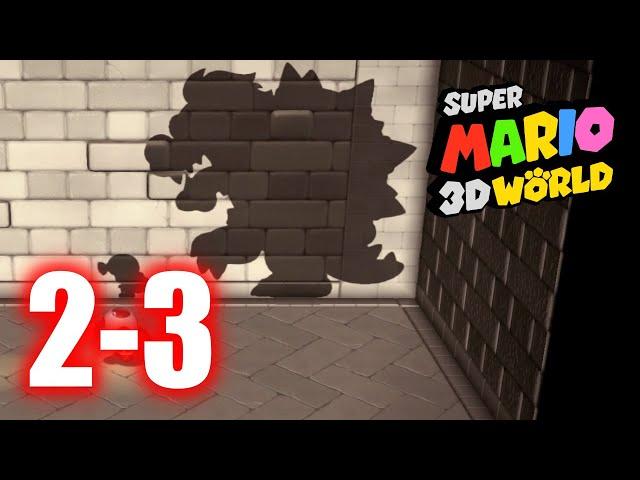 Super Mario 3D World - 2-3 Shadow-Play Alley - All Stars & Stamp 100% Gameplay Walkthrough