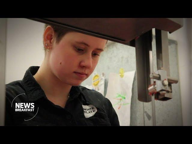 Female apprentice butcher carving through gender expectations