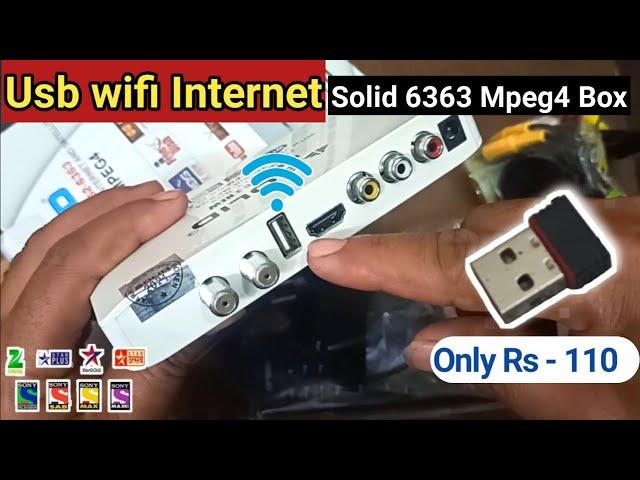 How to Connect Usb Wifi Internet with Solid 6363 New Mpeg4 Set top Box | DD Free Dish