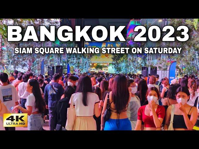 Bangkok Siam Square Saturday Night Walk • THAILAND 4K