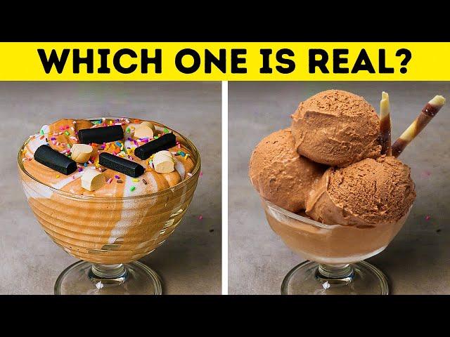 REAL VS FAKE || Can You Tell Real food From Fake Food? ||DIY Food That Look So Real