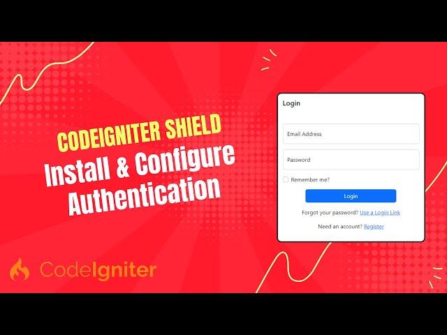Codeigniter Shield: Install and Configure, Authentication #codeigniter4