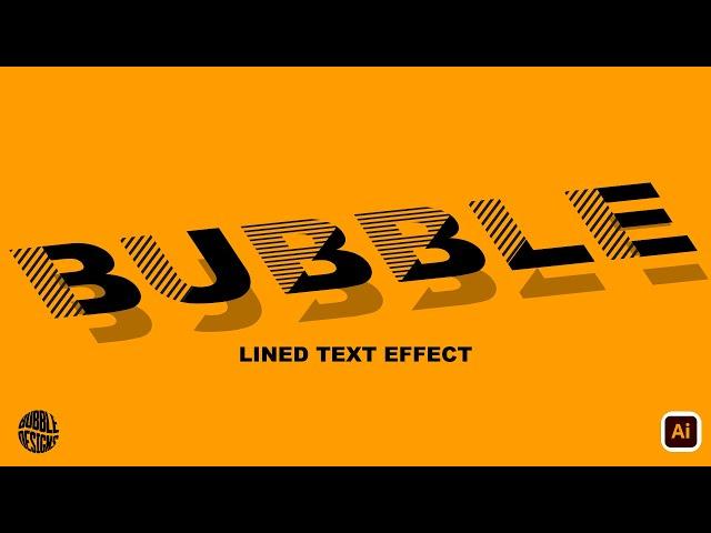 Line text Effect In Adobe Illustrator | Typography Tutorial