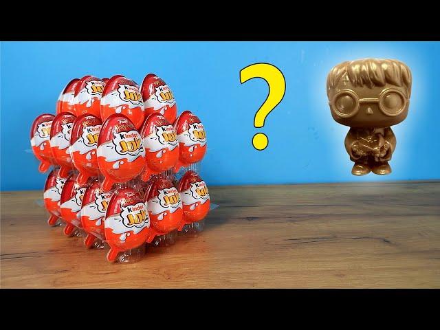 Looking for Golden Harry Potter in a box of Kinder eggs!