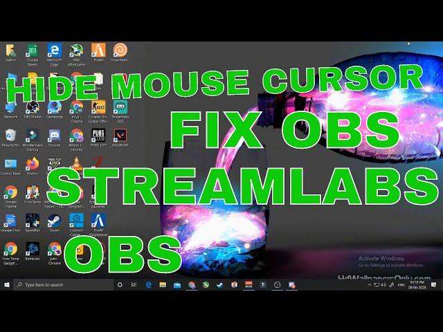 HOW TO HIDE MOUSE CURSOR OBS | STREAMLABS OBS FOR RECORDING|GAMERS