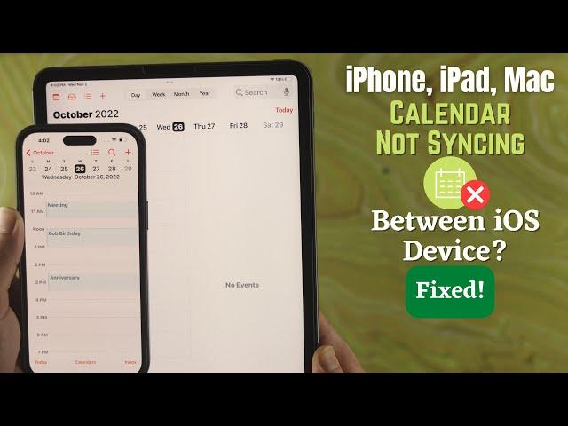 How to Fix- iPhone 14 Calendar Not Syncing Other Device's [iPad/Mac]