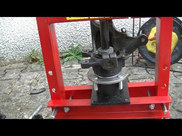 How to replace a wheel bearing with a cheap 6 ton press