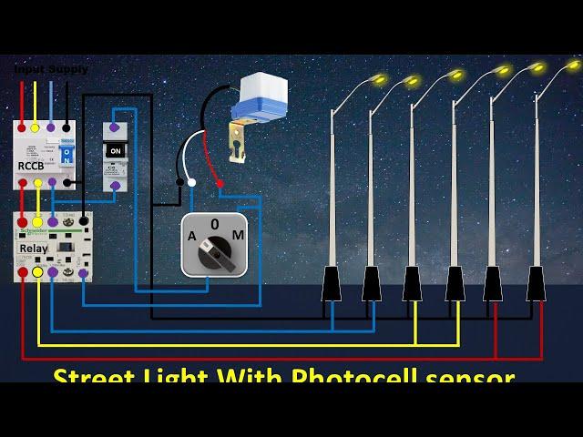 Street Light Wiring Connection with Photocell Sensor / Sensor wiring for street light /circuit info