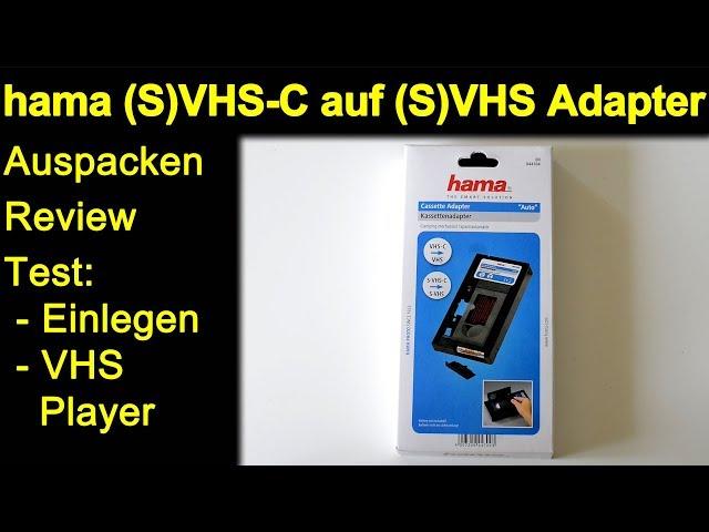 hama (S-) VHS-C auf (S-) VHS Kassettenadapter - Auspacken Review Test mit VHS Player